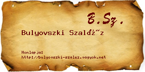 Bulyovszki Szaléz névjegykártya